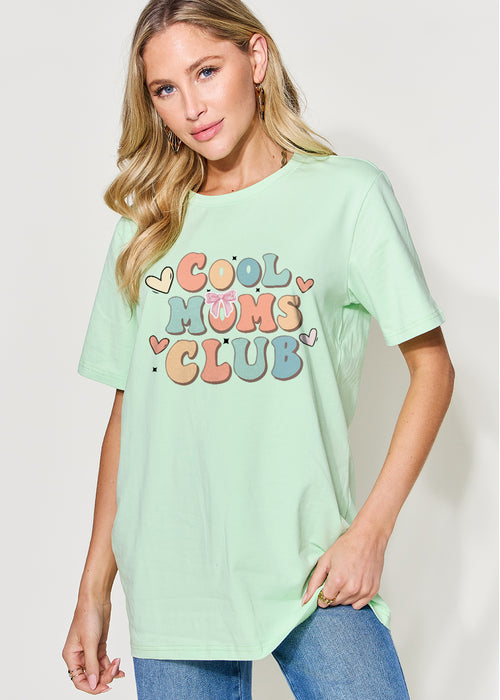 Simply Love Full Size Letter Graphic Round Neck Short Sleeve T-Shirt