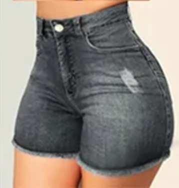 High Stretchy Skinny, Hot Ripped Jeans Shorts for Women
