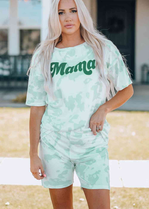 Women Printed Letter Graphic Lounge Set